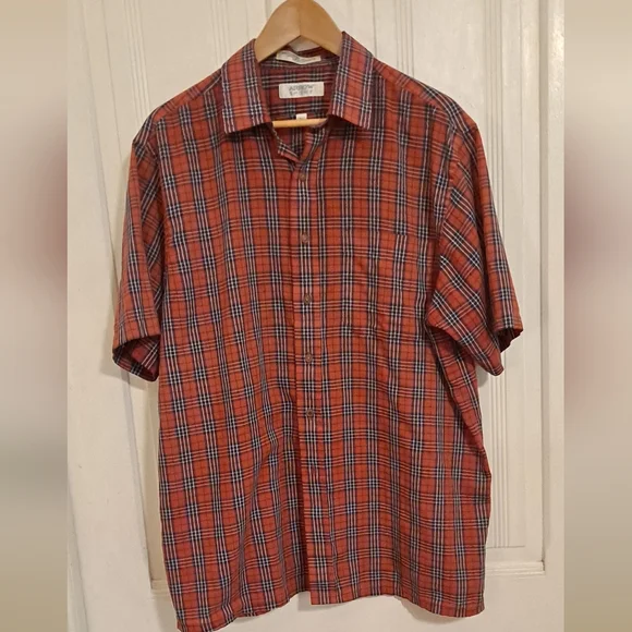 arrow dress shirts short sleeve Arrow Dress Shirt Mens Sz 16.5 Regular Fit Short Sleeve Button Up Blue Oxford